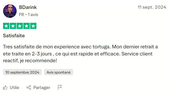 Avis client 10 - Tortuga Casino